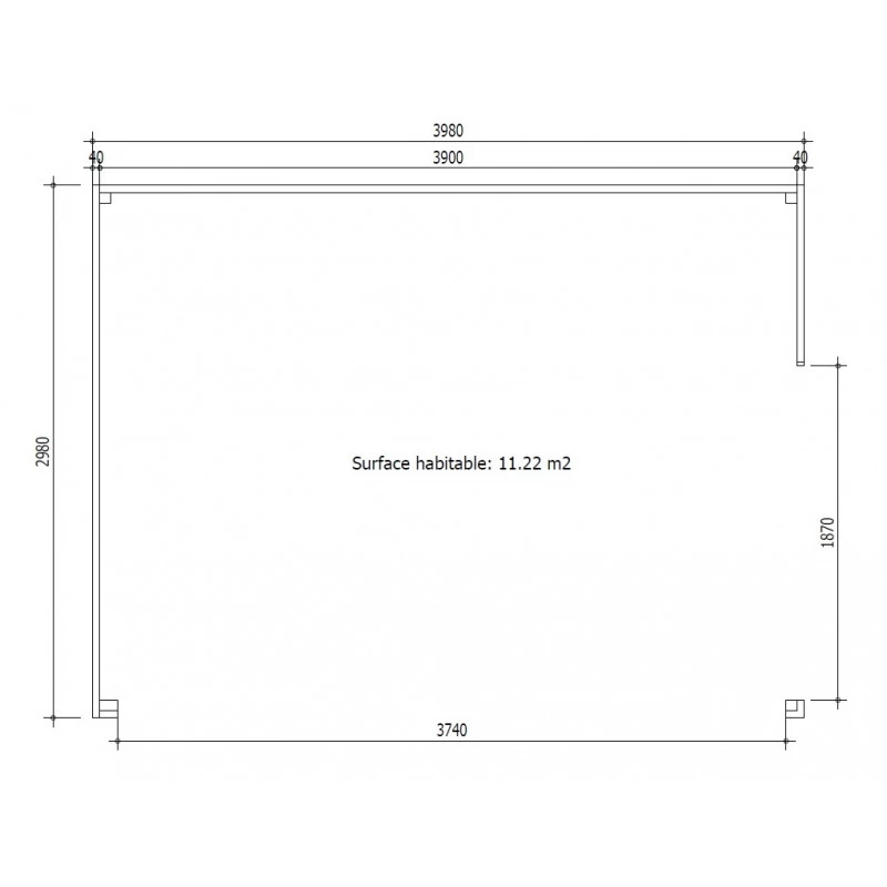 Bureau De Jardin En Bois Massif 11,8m² - Madriers 40mm Gardy Shelter 4 Bureau De Jardin En Bois Massif 11,8m² - Madriers 40mm Gardy Shelter – Image 4