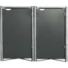 Cache-poubelle 2 Compartiments Müllbox En Aluminium Gris 2x240L – HIDE