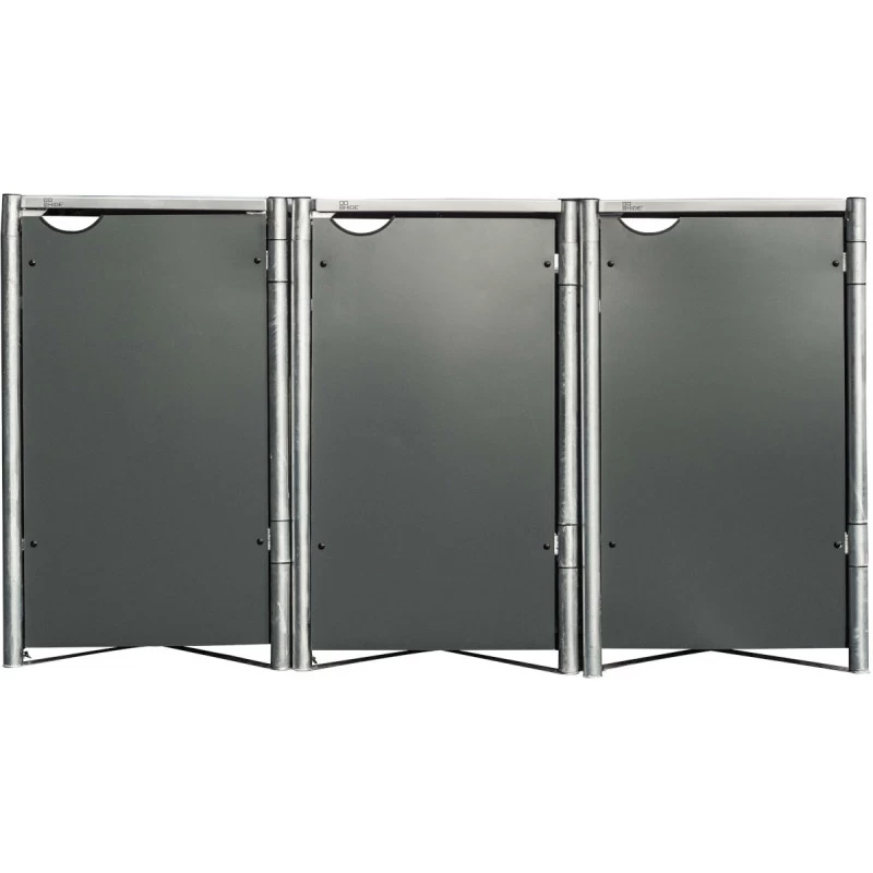 Cache-poubelle 3 Compartiments Müllbox En Aluminium Gris 3x240L – HIDE 2 Cache-poubelle 3 Compartiments Müllbox En Aluminium Gris 3x240L – HIDE – Image 2