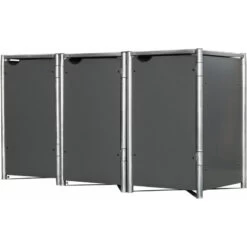 Cache-poubelle 3 Compartiments Müllbox En Aluminium Gris 3x240L – HIDE 8 Cache-poubelle 3 Compartiments Müllbox En Aluminium Gris 3x240L – HIDE -Outdoor Soldes cache poubelle 3 compartiments mullbox en aluminium gris 3x240l hide 2
