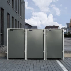 Cache-poubelle 3 Compartiments Müllbox En Aluminium Gris 3x240L – HIDE 9 Cache-poubelle 3 Compartiments Müllbox En Aluminium Gris 3x240L – HIDE -Outdoor Soldes cache poubelle 3 compartiments mullbox en aluminium gris 3x240l hide 3