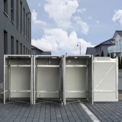 Cache-poubelle 3 Compartiments Müllbox En Aluminium Gris 3x240L – HIDE 10 Cache-poubelle 3 Compartiments Müllbox En Aluminium Gris 3x240L – HIDE -Outdoor Soldes cache poubelle 3 compartiments mullbox en aluminium gris 3x240l hide 4