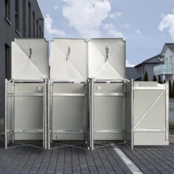 Cache-poubelle 3 Compartiments Müllbox En Aluminium Gris 3x240L – HIDE 11 Cache-poubelle 3 Compartiments Müllbox En Aluminium Gris 3x240L – HIDE -Outdoor Soldes cache poubelle 3 compartiments mullbox en aluminium gris 3x240l hide 5