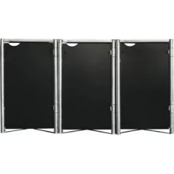 Outdoor Soldes -Outdoor Soldes cache poubelle 3 compartiments mullbox en aluminium noir 3x140l hide 1