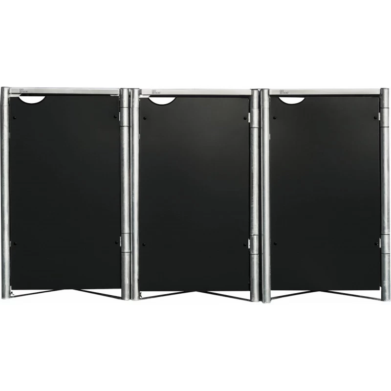 Cache-poubelle 3 Compartiments Müllbox En Aluminium Noir 3x140L – HIDE 2 Cache-poubelle 3 Compartiments Müllbox En Aluminium Noir 3x140L – HIDE – Image 2