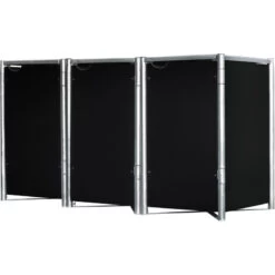Cache-poubelle 3 Compartiments Müllbox En Aluminium Noir 3x140L – HIDE 8 Cache-poubelle 3 Compartiments Müllbox En Aluminium Noir 3x140L – HIDE -Outdoor Soldes cache poubelle 3 compartiments mullbox en aluminium noir 3x140l hide 2