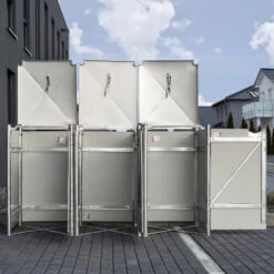 Cache-poubelle 3 Compartiments Müllbox En Aluminium Noir 3x140L – HIDE 10 Cache-poubelle 3 Compartiments Müllbox En Aluminium Noir 3x140L – HIDE -Outdoor Soldes cache poubelle 3 compartiments mullbox en aluminium noir 3x140l hide 4