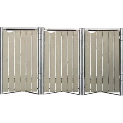 Cache-poubelle 3 Compartiments Müllbox En Bois Traité Gris 3x240L – HIDE -Outdoor Soldes cache poubelle 3 compartiments mullbox en bois traite gris 3x240l hide 2