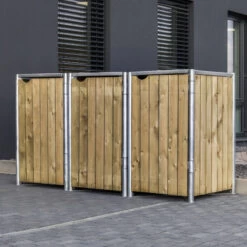Cache-poubelle 3 Compartiments Müllbox En Bois Traité Naturel 3x240L – HIDE 10 Cache-poubelle 3 Compartiments Müllbox En Bois Traité Naturel 3x240L – HIDE -Outdoor Soldes cache poubelle 3 compartiments mullbox en bois traite naturel 3x240l hide 4