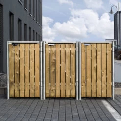 Cache-poubelle 3 Compartiments Müllbox En Bois Traité Naturel 3x240L – HIDE 11 Cache-poubelle 3 Compartiments Müllbox En Bois Traité Naturel 3x240L – HIDE -Outdoor Soldes cache poubelle 3 compartiments mullbox en bois traite naturel 3x240l hide 5