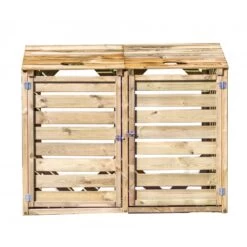 Cache Poubelle Double En Bois Massif Certifié Traité Autoclave 8 Cache Poubelle Double En Bois Massif Certifié Traité Autoclave -Outdoor Soldes cache poubelle double en bois massif certifie traite autoclave 2