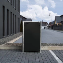 Cache-poubelle Müllbox En Aluminium Noir 140L – HIDE -Outdoor Soldes cache poubelle mullbox en aluminium noir 140l hide 2