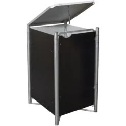 Cache-poubelle Müllbox En Aluminium Noir 140L – HIDE