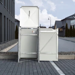 Cache-poubelle Müllbox En Aluminium Noir 140L – HIDE -Outdoor Soldes cache poubelle mullbox en aluminium noir 140l hide 4