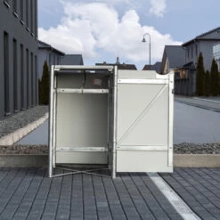 Cache-poubelle Müllbox En Aluminium Noir 240L – HIDE -Outdoor Soldes cache poubelle mullbox en aluminium noir 240l hide 3