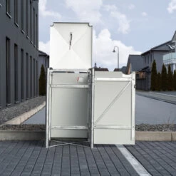 Cache-poubelle Müllbox En Aluminium Noir 240L – HIDE -Outdoor Soldes cache poubelle mullbox en aluminium noir 240l hide 4