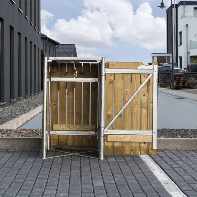 Cache-poubelle Müllbox En Bois Traité Naturel 240L – HIDE 5 Cache-poubelle Müllbox En Bois Traité Naturel 240L – HIDE – Image 5