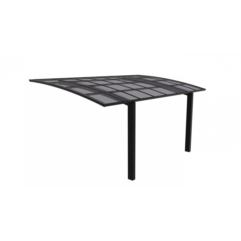 Carport 300x500cm En Aluminium Gris Anthracite H220cm Avec 2 Poteaux ULISS - GardenGate 2 Carport 300x500cm En Aluminium Gris Anthracite H220cm Avec 2 Poteaux ULISS - GardenGate – Image 2