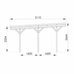 Carport Double 31m² En Bois Autoclave FSC Jean – Forest Style -Outdoor Soldes carport double 31m en bois autoclave fsc jean forest style 2
