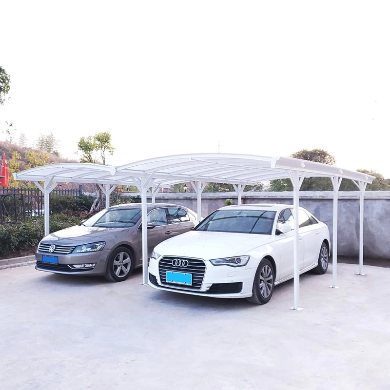Carport Double En Aluminium Laqué Blanc Et Polycarbonate 6mm X-METAL 3 Carport Double En Aluminium Laqué Blanc Et Polycarbonate 6mm X-METAL – Image 3