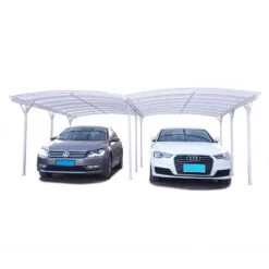 Carport Double En Aluminium Laqué Blanc Et Polycarbonate 6mm X-METAL 9 Carport Double En Aluminium Laqué Blanc Et Polycarbonate 6mm X-METAL -Outdoor Soldes carport double en aluminium laque blanc et polycarbonate 6mm x metal 3
