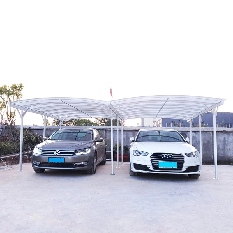 Carport Double En Aluminium Laqué Blanc Et Polycarbonate 6mm X-METAL 5 Carport Double En Aluminium Laqué Blanc Et Polycarbonate 6mm X-METAL – Image 5