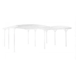 Carport Double En Aluminium Laqué Blanc Et Polycarbonate 6mm X-METAL 11 Carport Double En Aluminium Laqué Blanc Et Polycarbonate 6mm X-METAL -Outdoor Soldes carport double en aluminium laque blanc et polycarbonate 6mm x metal 5