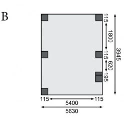 Carport Double En Bois Autoclave 28,3m² Avec Poteau En Arc Et Toit En PVC Gris – KARIBU -Outdoor Soldes carport double en bois autoclave 283m avec poteau en arc et toit en pvc gris karibu 3