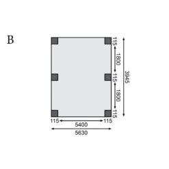 Carport Double En Bois Autoclave 28,3m² Et Toit En PVC Gris – KARIBU -Outdoor Soldes carport double en bois autoclave 283m et toit en pvc gris karibu 3