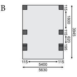 Carport Double En Bois Autoclave 28,3m², Toit En PVC Gris Et Deux Poteaux En Arc – KARIBU -Outdoor Soldes carport double en bois autoclave 283m toit en pvc gris et deux poteaux en arc karibu 3