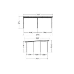 Carport Double En Bois Autoclave 38m² + Toit En Acier CÉSAR – Forest Style -Outdoor Soldes carport double en bois autoclave 38m toit en acier cesar forest style 2