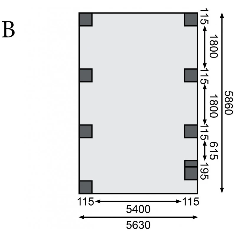Carport Double En Bois Autoclave 40,2m² Avec Poteau En Arc Et Toit En PVC Gris – KARIBU 4 Carport Double En Bois Autoclave 40,2m² Avec Poteau En Arc Et Toit En PVC Gris – KARIBU – Image 4