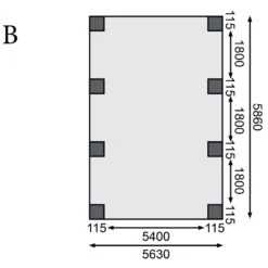 Carport Double En Bois Autoclave 40,2m² Et Toit En PVC Gris – KARIBU -Outdoor Soldes carport double en bois autoclave 402m et toit en pvc gris karibu 3