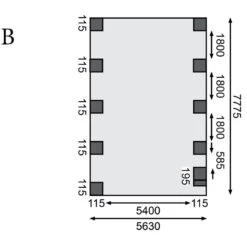 Carport Double En Bois Autoclave 50,9m² Avec Poteau En Arc Et Toit En PVC Gris – KARIBU -Outdoor Soldes carport double en bois autoclave 509m avec poteau en arc et toit en pvc gris karibu 3