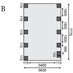 Carport Double En Bois Autoclave 50,9m², Toit En Acier Et Poteau En Arc – KARIBU -Outdoor Soldes carport double en bois autoclave 5143m toit en acier et poteau en arc karibu 3
