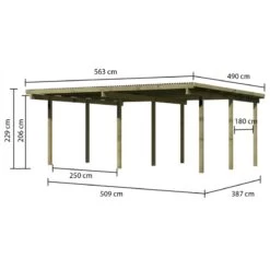 Carport Double En Pin Autoclave Avec Toit PVC 27,58m² - Karibu -Outdoor Soldes carport double en pin autoclave avec toit pvc 2758m karibu 2