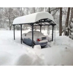 Carport En Alu Gris Et Polycarbonate 1 Voiture 18,2m² Arcadia™ 5000 – Canopia -Outdoor Soldes carport en alu gris et polycarbonate 1 voiture 182m arcadia 5000 canopia 5