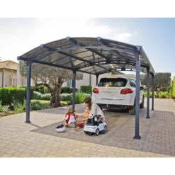 Carport En Alu Gris Et Polycarbonate 1 Voiture 23,3m² Arcadia™ 6400 – Canopia 9 Carport En Alu Gris Et Polycarbonate 1 Voiture 23,3m² Arcadia™ 6400 – Canopia -Outdoor Soldes carport en alu gris et polycarbonate 1 voiture 233m arcadia 6400 canopia 3