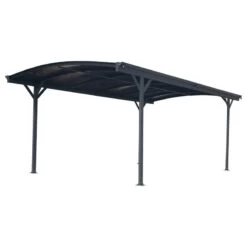 Carport En Aluminium Anthracite 3x4,34m Et Polycarbonate 6mm X-METAL