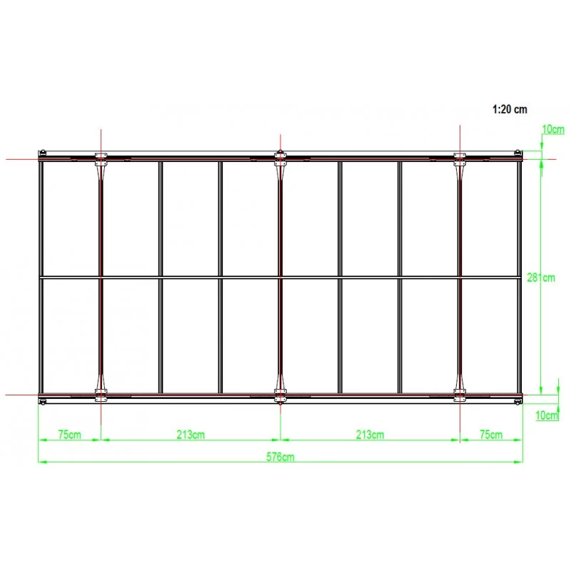 Carport En Aluminium Anthracite 3x5,76m Et Polycarbonate 6mm X-METAL 6 Carport En Aluminium Anthracite 3x5,76m Et Polycarbonate 6mm X-METAL – Image 6