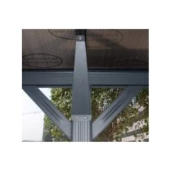 Carport En Aluminium Anthracite 3x6,47m Et Polycarbonate 6mm X-METAL -Outdoor Soldes carport en aluminium anthracite 3x647m et polycarbonate 6mm x metal 4
