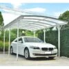 Carport En Aluminium Blanc 3x5,05m Et Polycarbonate 6mm X-METAL