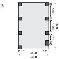 Carport En Bois Autoclave 20,9m² Et Toit En Acier – KARIBU -Outdoor Soldes carport en bois autoclave 209m et toit en acier karibu 3