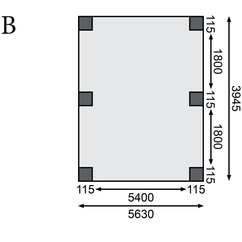 Carport En Bois Autoclave 26,9m², Toit En Acier Et Deux Poteaux En Arc – KARIBU 4 Carport En Bois Autoclave 26,9m², Toit En Acier Et Deux Poteaux En Arc – KARIBU – Image 4