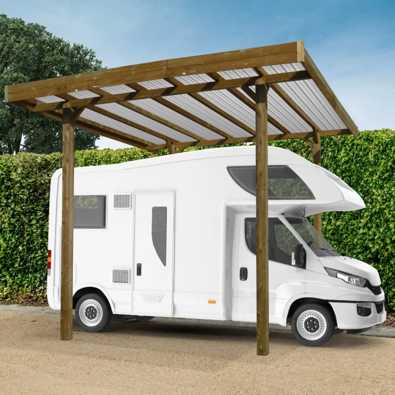 Carport Modulable Camping Car 4x5x4m En Bois Traité Autoclave - SOLID 1 Carport Modulable Camping Car 4x5x4m En Bois Traité Autoclave - SOLID