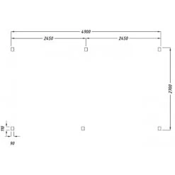 Carport Monopente En Bois 15,6m² Traité Marron - Gardy Shelter -Outdoor Soldes carport monopente en bois 156m traite marron gardy shelter 5