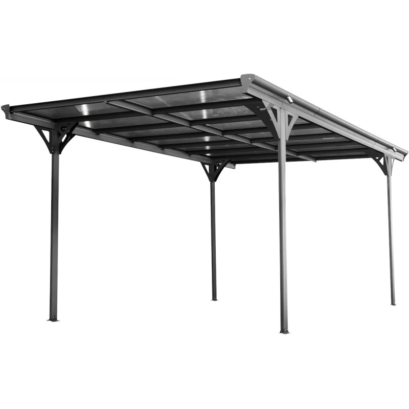 Carport Monopente HELSINKI En Aluminium Anthracite Et Polycarbonate 503x305cm - Westmann 1 Carport Monopente HELSINKI En Aluminium Anthracite Et Polycarbonate 503x305cm - Westmann