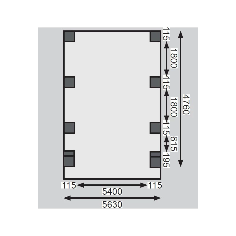 Carport Pin Autoclave 40,2m² Classic Double 2 + Toit PVC + 2 Arcs Karibu 4 Carport Pin Autoclave 40,2m² Classic Double 2 + Toit PVC + 2 Arcs Karibu – Image 4