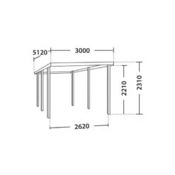 Carport Simple 15,40m² En Bois Autoclave FSC Henri - Forest Style -Outdoor Soldes carport simple 1536m en bois autoclave fsc paco madeira 2