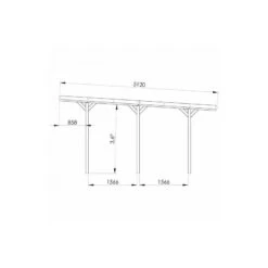 Carport Simple 15,6m² En Bois Autoclave FSC Jean - Forest Style 6 Carport Simple 15,6m² En Bois Autoclave FSC Jean - Forest Style -Outdoor Soldes carport simple 156m en bois autoclave fsc jean forest style 2